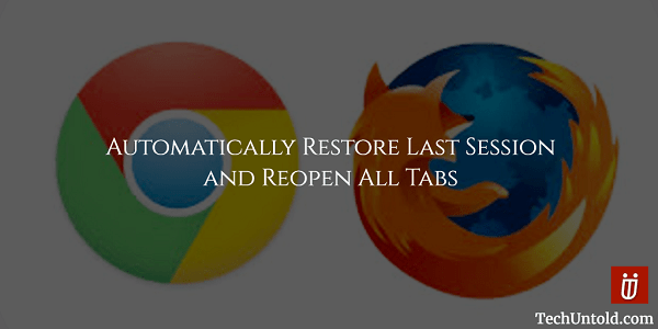 Restore Previous Session Firefox